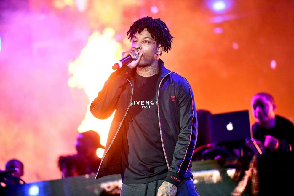 PHOTO: Rapper 21 Savage performs onstage, Dec. 14, 2018, in Los Angeles.