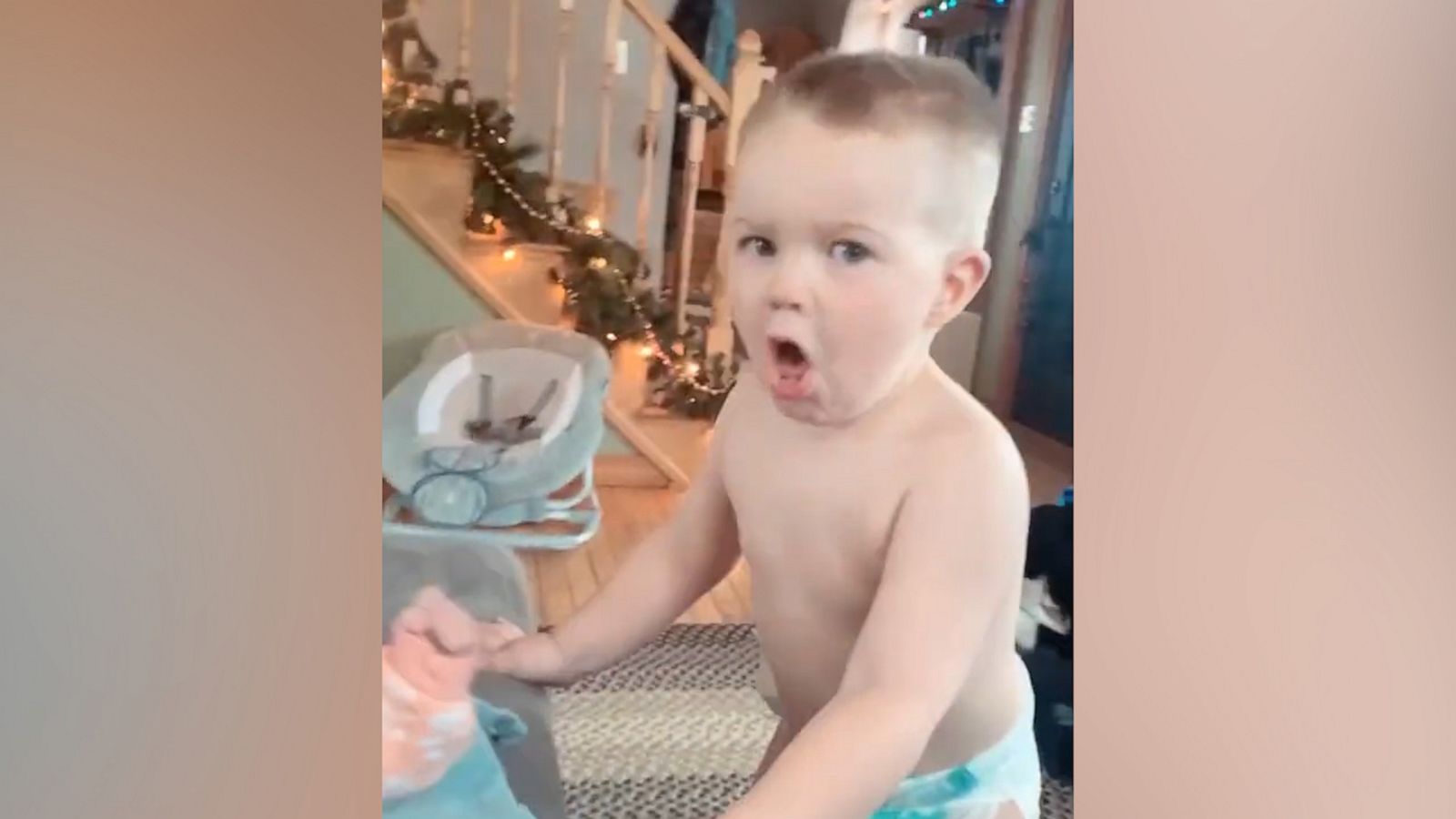 VIDEO: This toddler’s reaction after smelling his sister’s soiled diaper is priceless