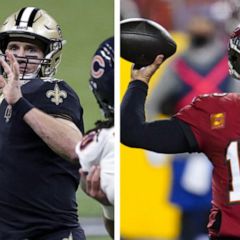 Video Tom Brady, Drew Brees set to face off in NFL playoff game - ABC News