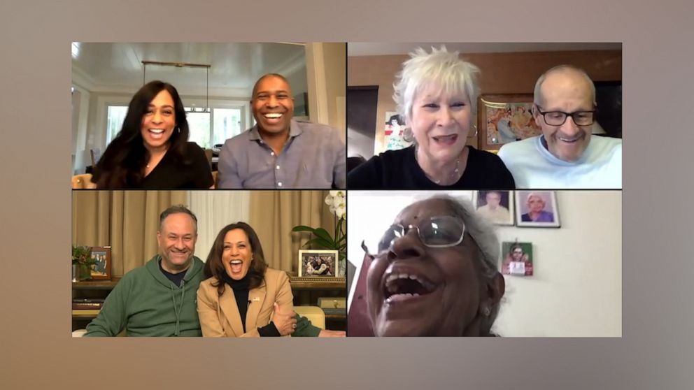 Kamala Harris And Doug Emhoff Join With Their Families On Zoom Video Abc News