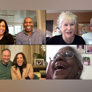 VIDEO: Kamala Harris and Doug Emhoff join with their families on Zoom 