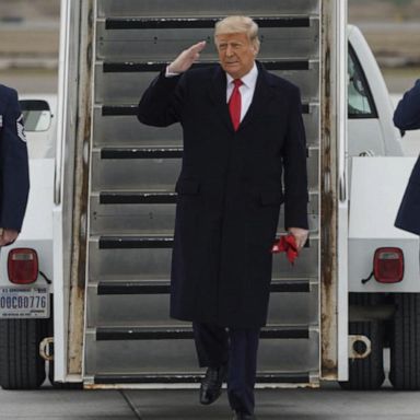 VIDEO: Trump departs White House, issues pardons in last hours of presidency