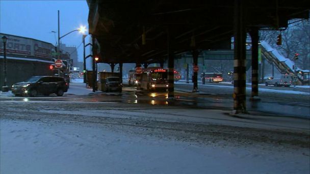 Video New Yorkers Wake Up To Snowy Conditions From Massive Winter Storm Abc News