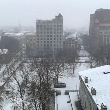 VIDEO: Winter storm causes over half a foot of snow near Philadelphia