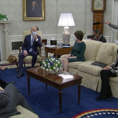 VIDEO: Biden meets with GOP senators on COVID-19 relief