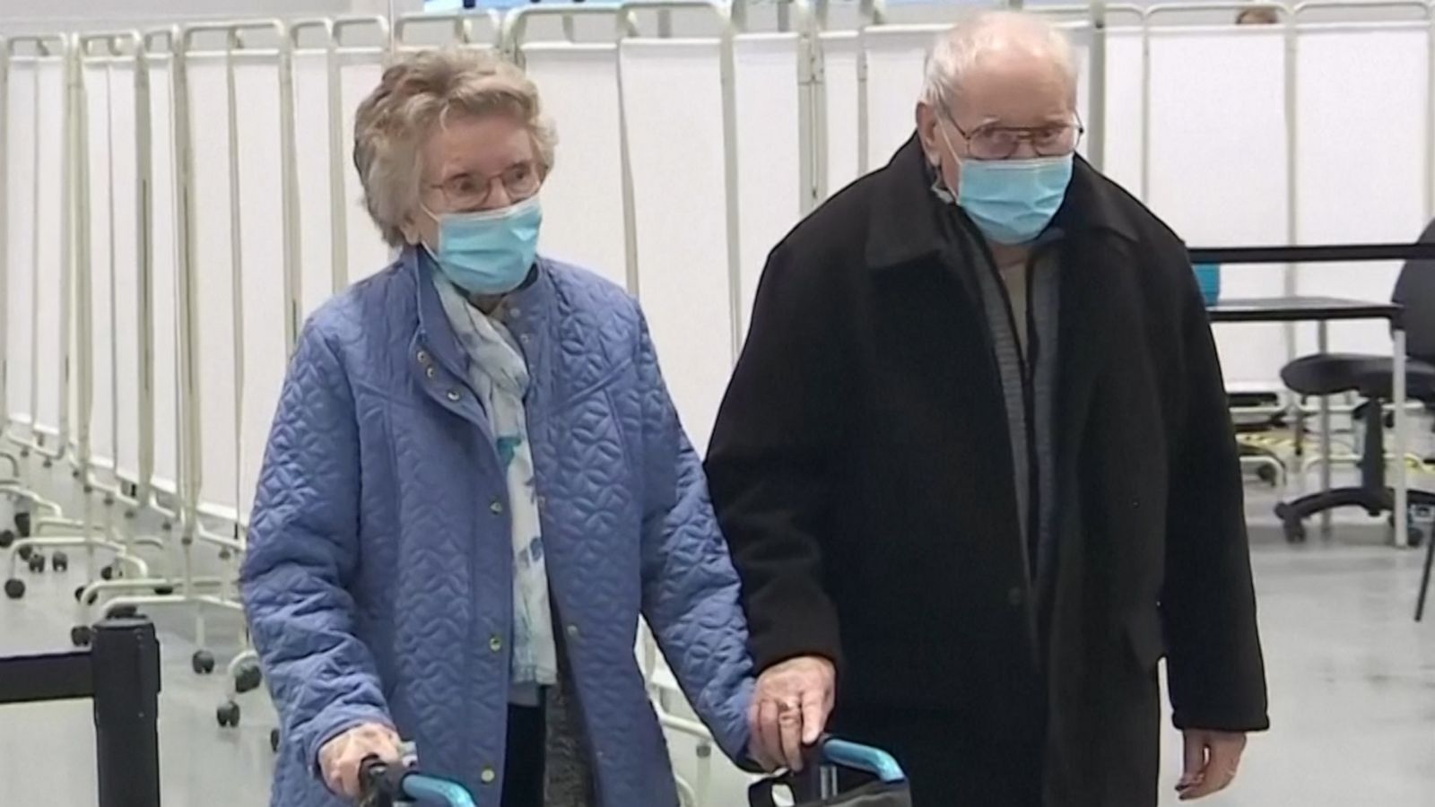 VIDEO: Newlyweds ages 90 and 86 receive COVID-19 vaccine together