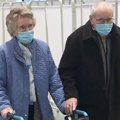 VIDEO: Newlyweds ages 90 and 86 receive COVID-19 vaccine together