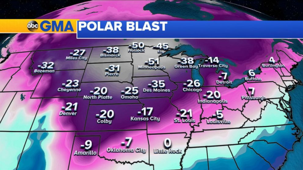 Video Where The Arctic Blast Is Heading Next - ABC News