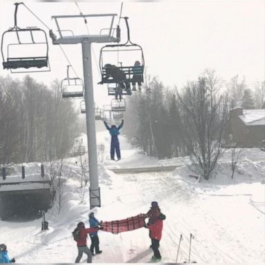 VIDEO: 8-year-old survives almost 25-foot fall from ski lift chair in Maine