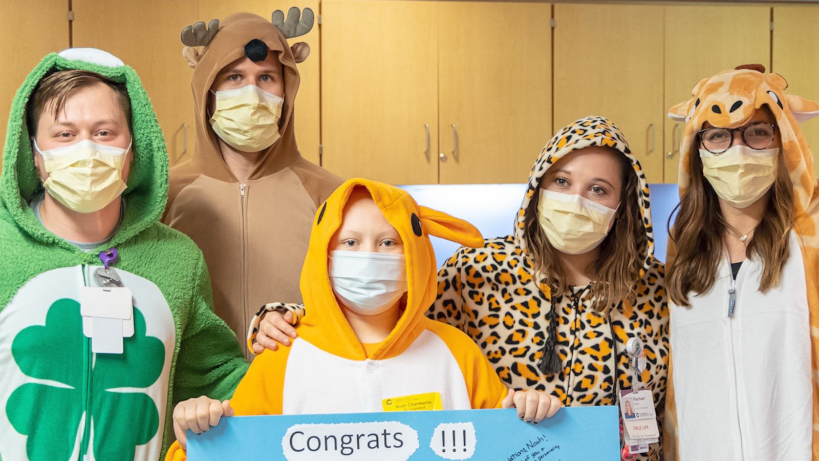 VIDEO: Cancer patient who wears onesies around hospital get a special surprise from staff