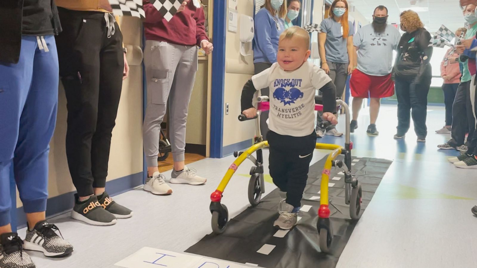 VIDEO: Emotional video shows 2-year-old walking again after being paralyzed