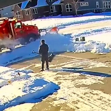 VIDEO: Teen learns lesson after snowplow undoes his snow shoveling work 