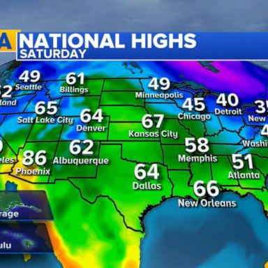 Record highs are projected across parts of the central U.S. on Monday and Tuesday.