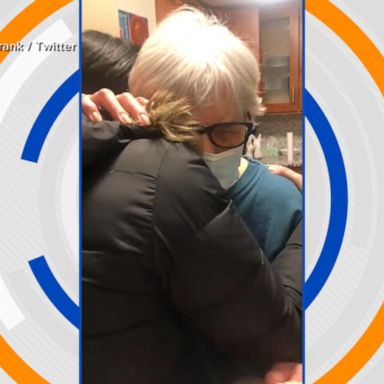 VIDEO: Grandma gets hug of lifetime after more than a year apart