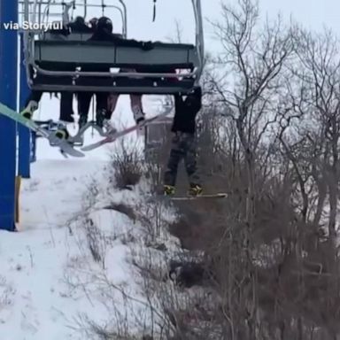 VIDEO: 12-year-old caught on camera dangling from ski lift