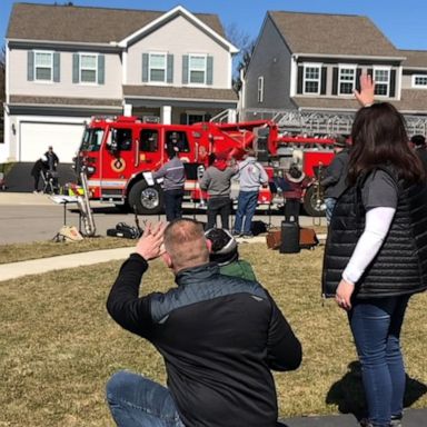 VIDEO: Community surprises little boy with parade to celebrate his last day of chemo