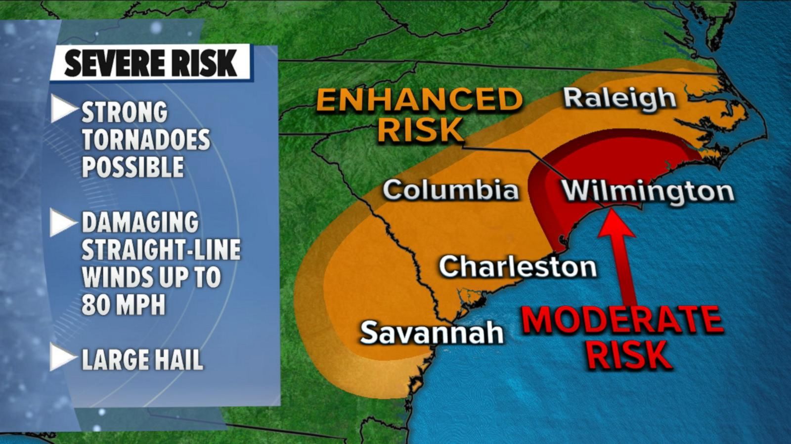 VIDEO: Severe weather outbreak moves into Southeast