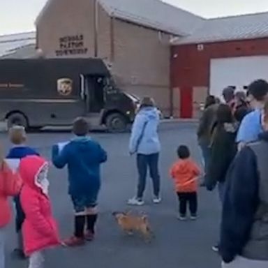 VIDEO: Community thanks UPS driver with surprise party 