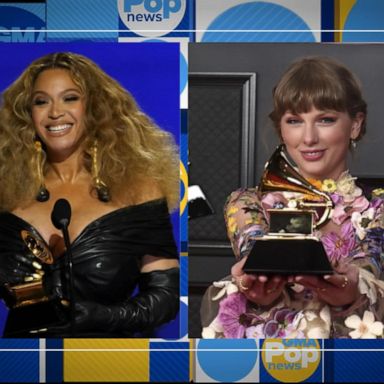 VIDEO: Taylor Swift and Beyonce support each other's record-breaking Grammy wins