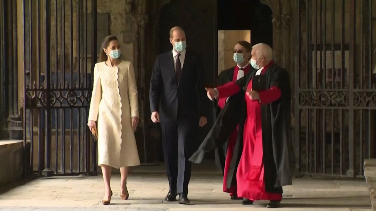 VIDEO: Prince William and Kate visit vaccination site at the same spot where they wed