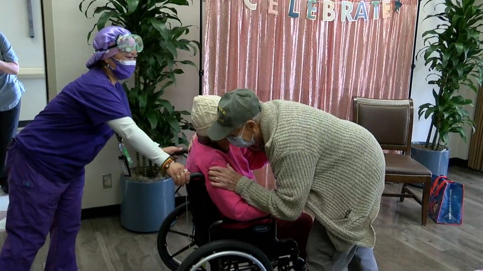 VIDEO: Couple married for 72 years reunited after one year apart