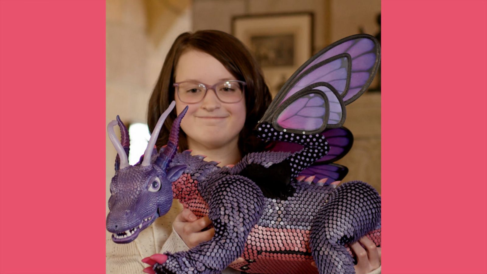 VIDEO: Teen battling bone cancer surprised with "pet" dragon