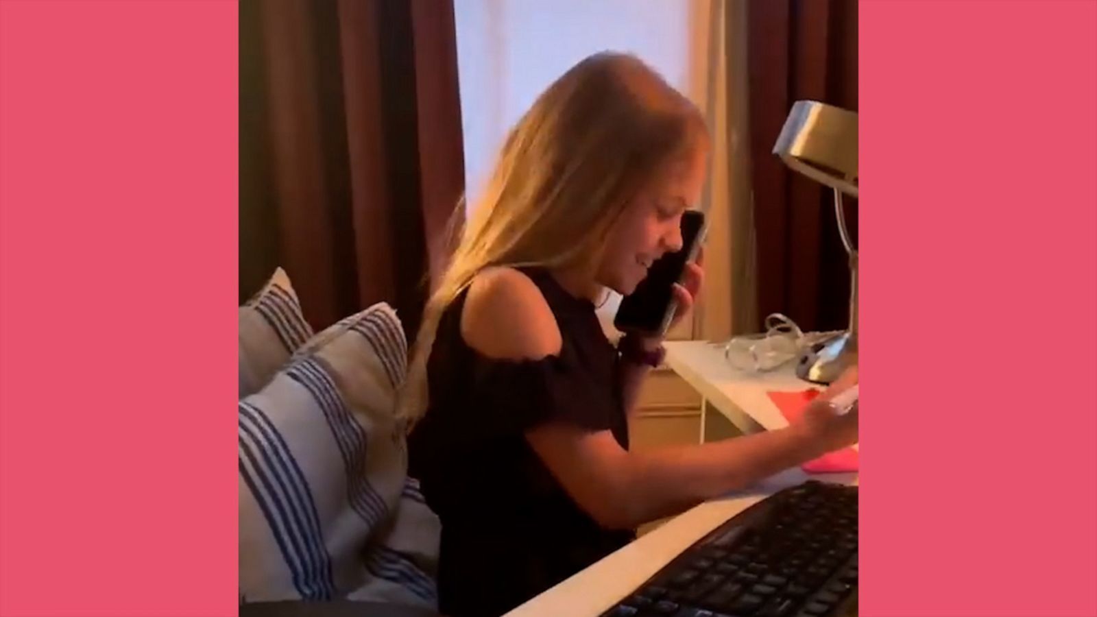 VIDEO: 8-year-old does spot-on impression of mom working from home