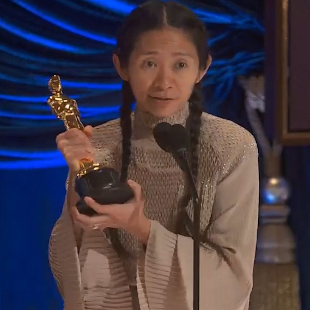Oscars 2021: Chloe Zhao becomes 1st woman of color to win best director for  'Nomadland' - Good Morning America