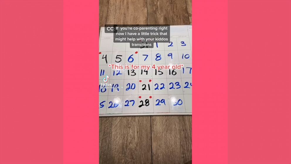 VIDEO: Mom shares clever co-parenting schedule tip on TikTok