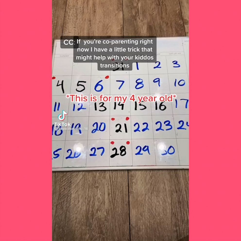 VIDEO: Mom shares clever co-parenting schedule tip on TikTok