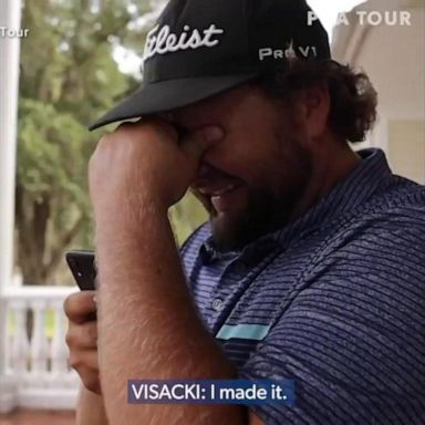 VIDEO: Golfer makes emotional call to dad after PGA Tour dream comes true