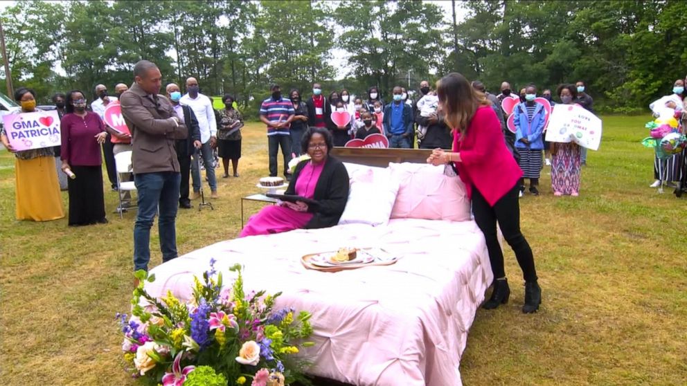 PHOTO: Miss Patricia Jones won the 22nd annual GMA Breakfast in Bed surprise.