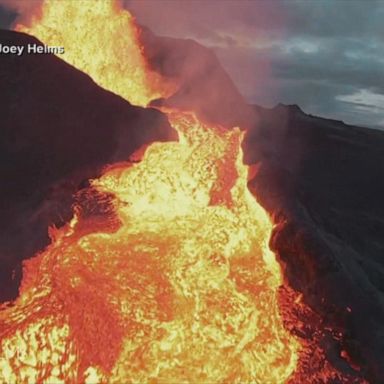 VIDEO: Epic footage of drone crashing into a volcano