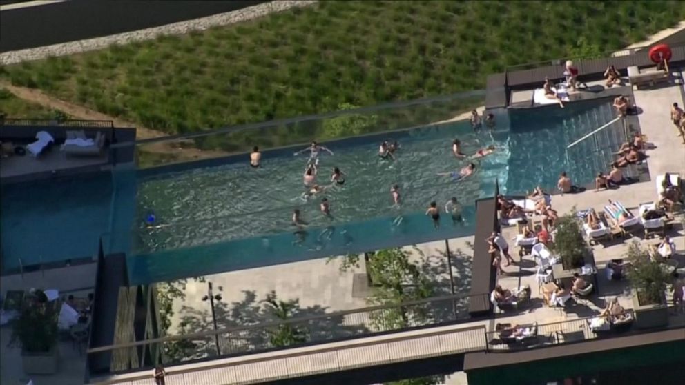 Transparent Sky Pool Goes Viral Video Abc News