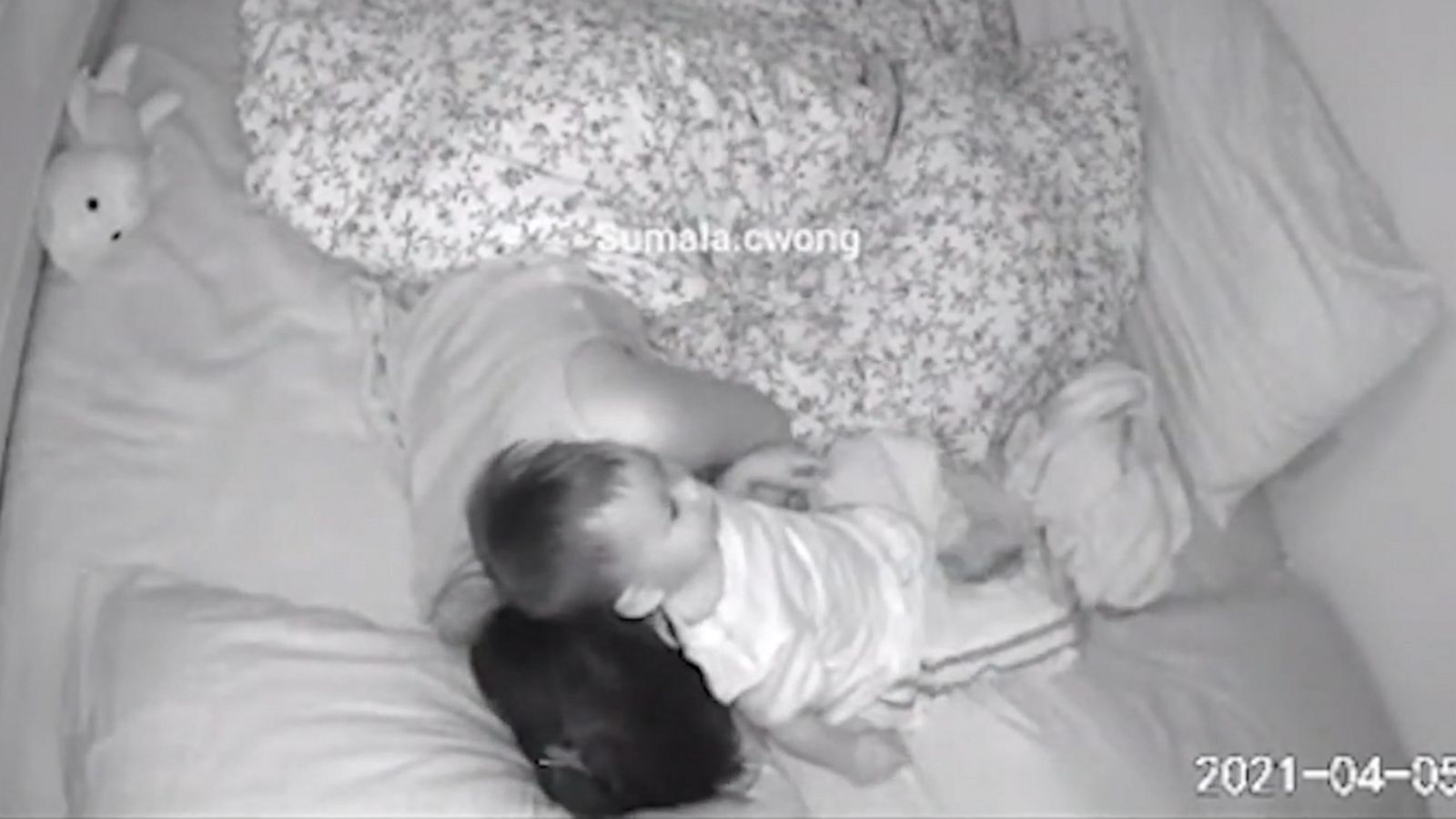 VIDEO: Energetic toddler won’t let mom sleep