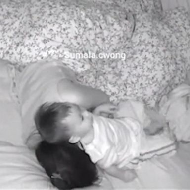 VIDEO: Energetic toddler won’t let mom sleep 