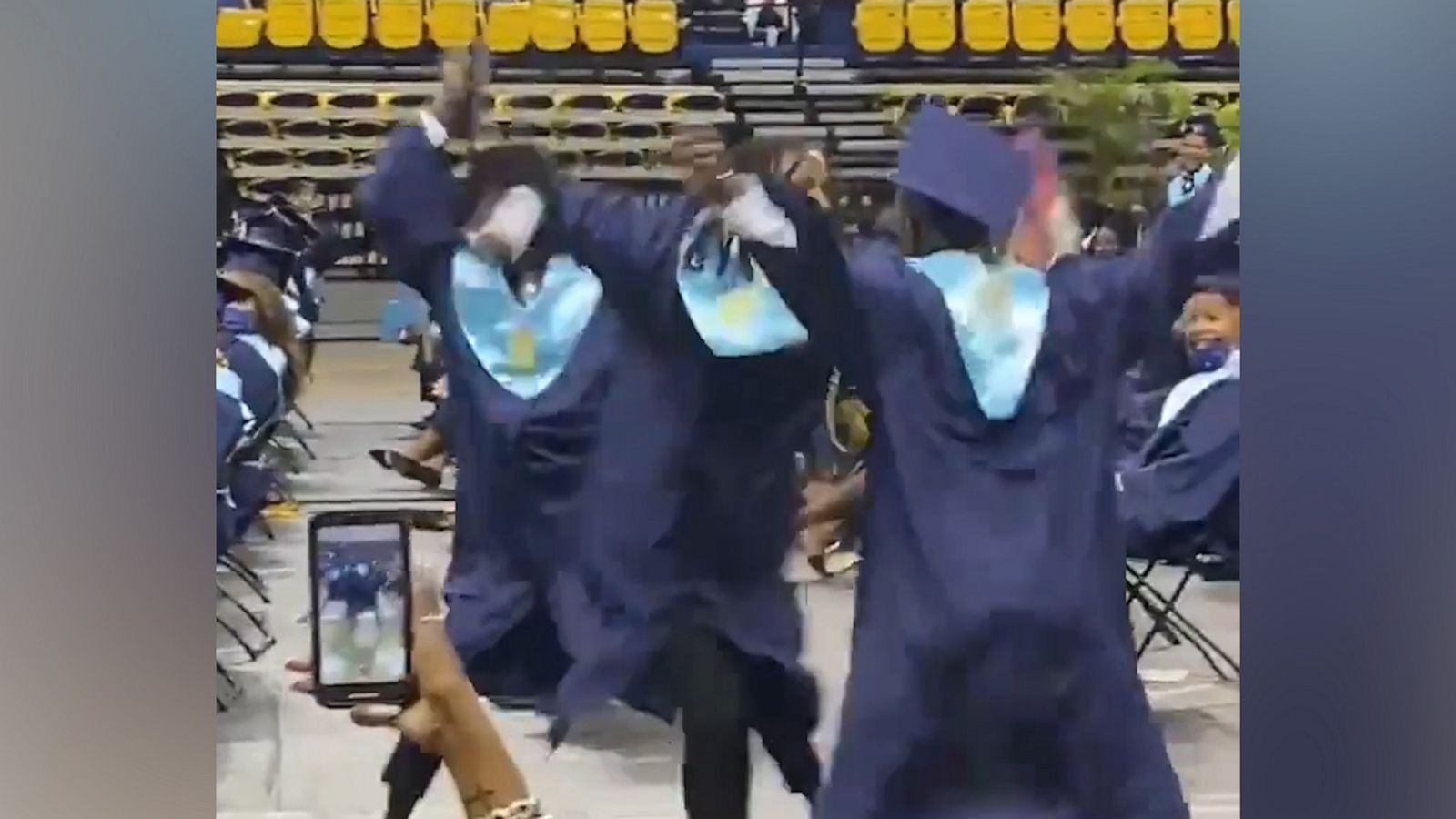 VIDEO: High school graduates drop celebratory dance during the ceremony