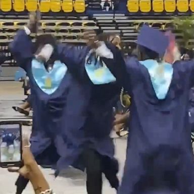 VIDEO: High school graduates drop celebratory dance during the ceremony