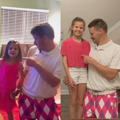 VIDEO: Father-daughter dancing duo who went viral in 2016 recreate their popular video