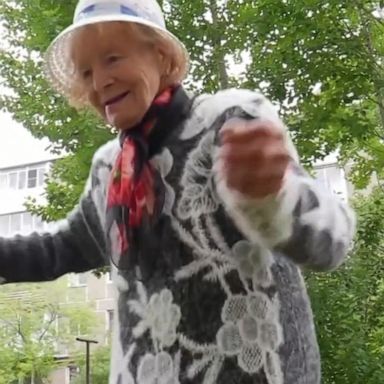 VIDEO: Russian grandma dances her way through cleaning up her community