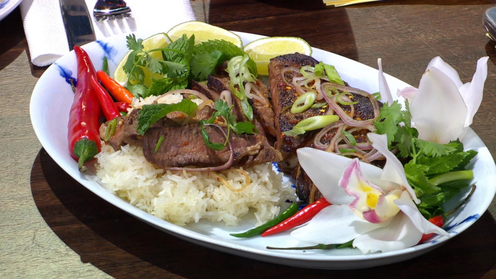 Jet Tila dishes up his delicious Crying Tiger Beef Salad - Good Morning ...