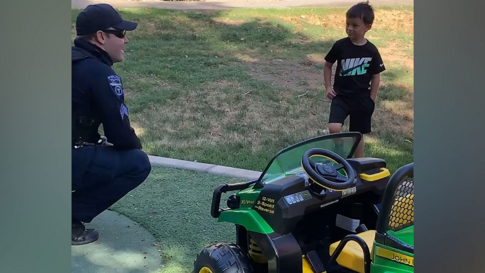 VIDEO: Police replace young boy’s ‘priceless’ stolen tractor