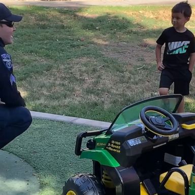 VIDEO: Police replace young boy’s ‘priceless’ stolen tractor