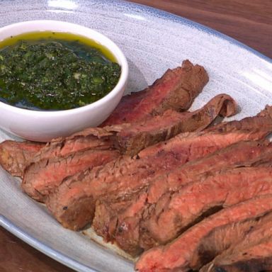 VIDEO: Make Ryan Scott’s flank steak with zippy sauce and potato salad