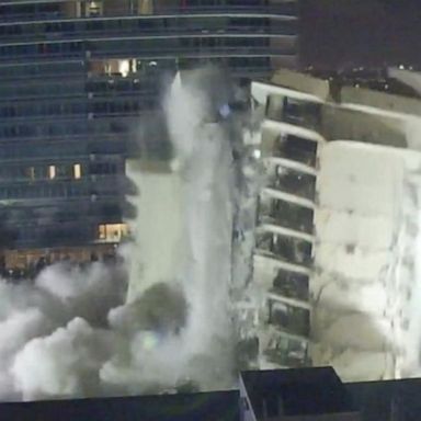 VIDEO: Surfside condo demolished ahead of storm, new building evacuated