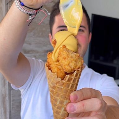 VIDEO: How to make a fried chicken tender cone