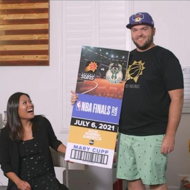 VIDEO: Inspiring nurse surprised with tickets to Game 1 of NBA finals