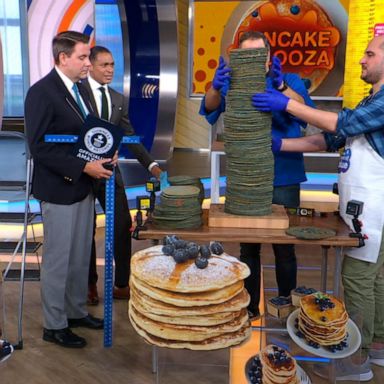 VIDEO: Chef George Duran attempts pancake-stacking record on 'GMA'