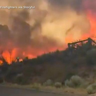 VIDEO: Wildfires fueled by record heat and drought as evacuations continue