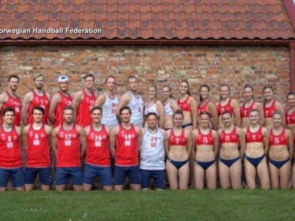 Norwegian women's beach handball team fined for not playing in bikinis